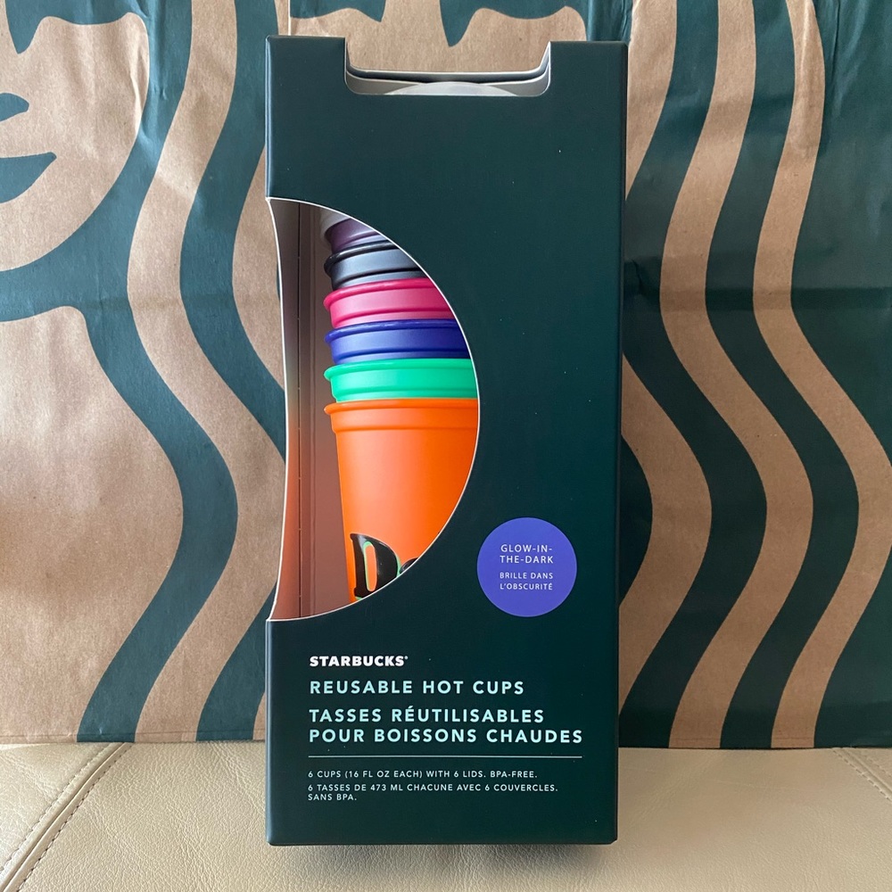 Starbucks Halloween 2020-GITD-6 Hot Cups